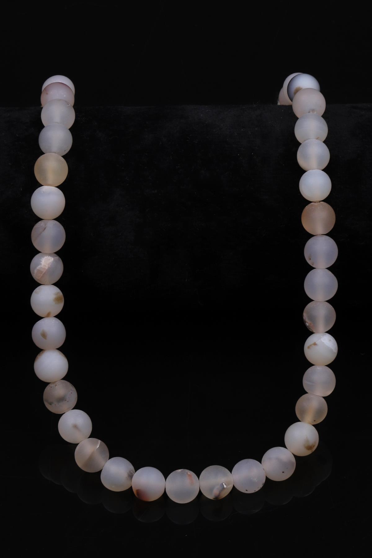 Mat Akik Doğaltaş Dizi 8 mm Küre Kesim