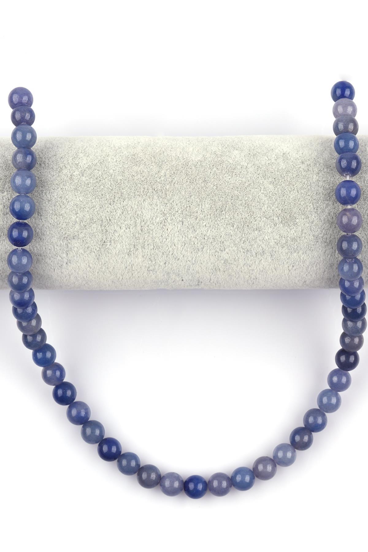 Mavi Aventurin Doğal Taş Dizi 8 mm Küre Kesim