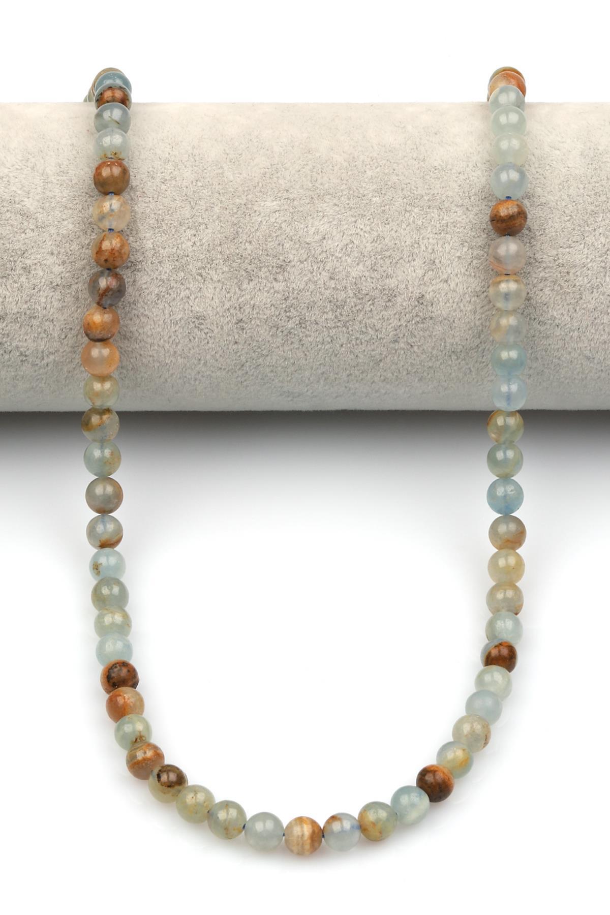 Mavi Kalsit Doğaltaş Dizi 6 mm Küre Kesim