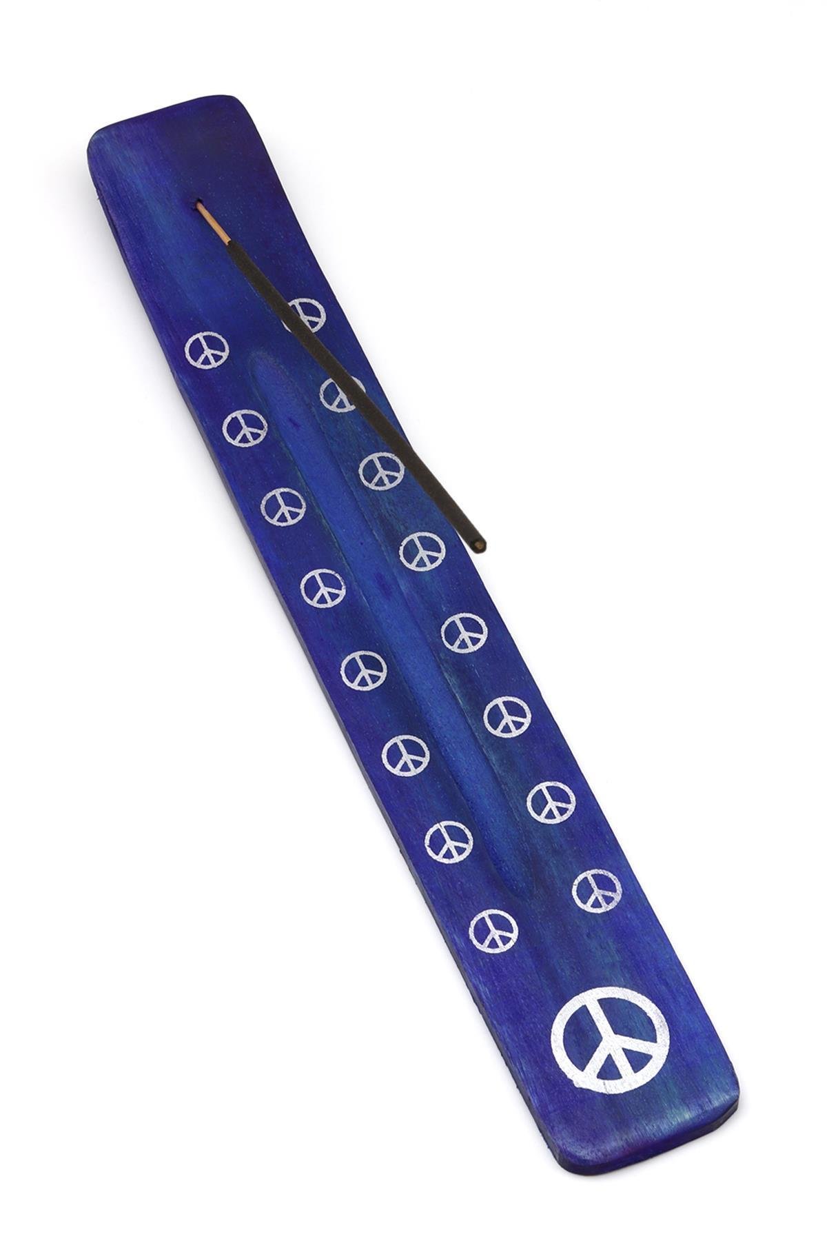 Mavi Renkli Ahşap Kayık Tütsülük