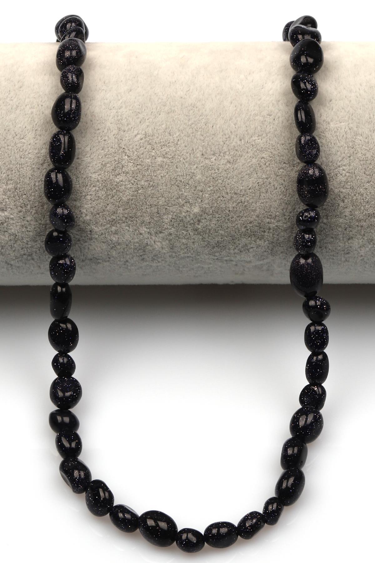 Mavi Yıldız Taşı Dizi 6 x 8 mm Mercimek Kesim