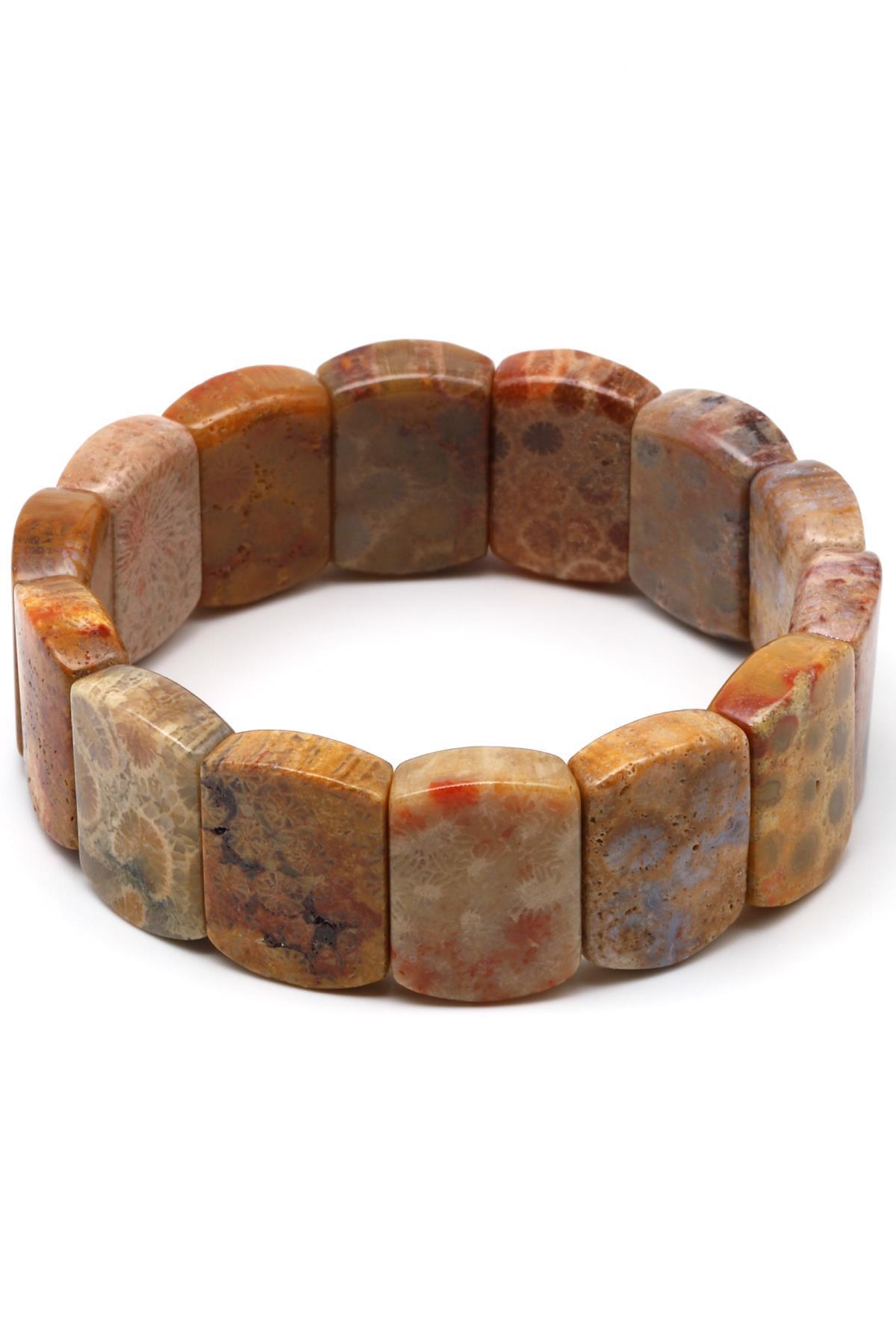 Mercan Doğal Taş Bileklik 15 x 20 mm Özel Kesim