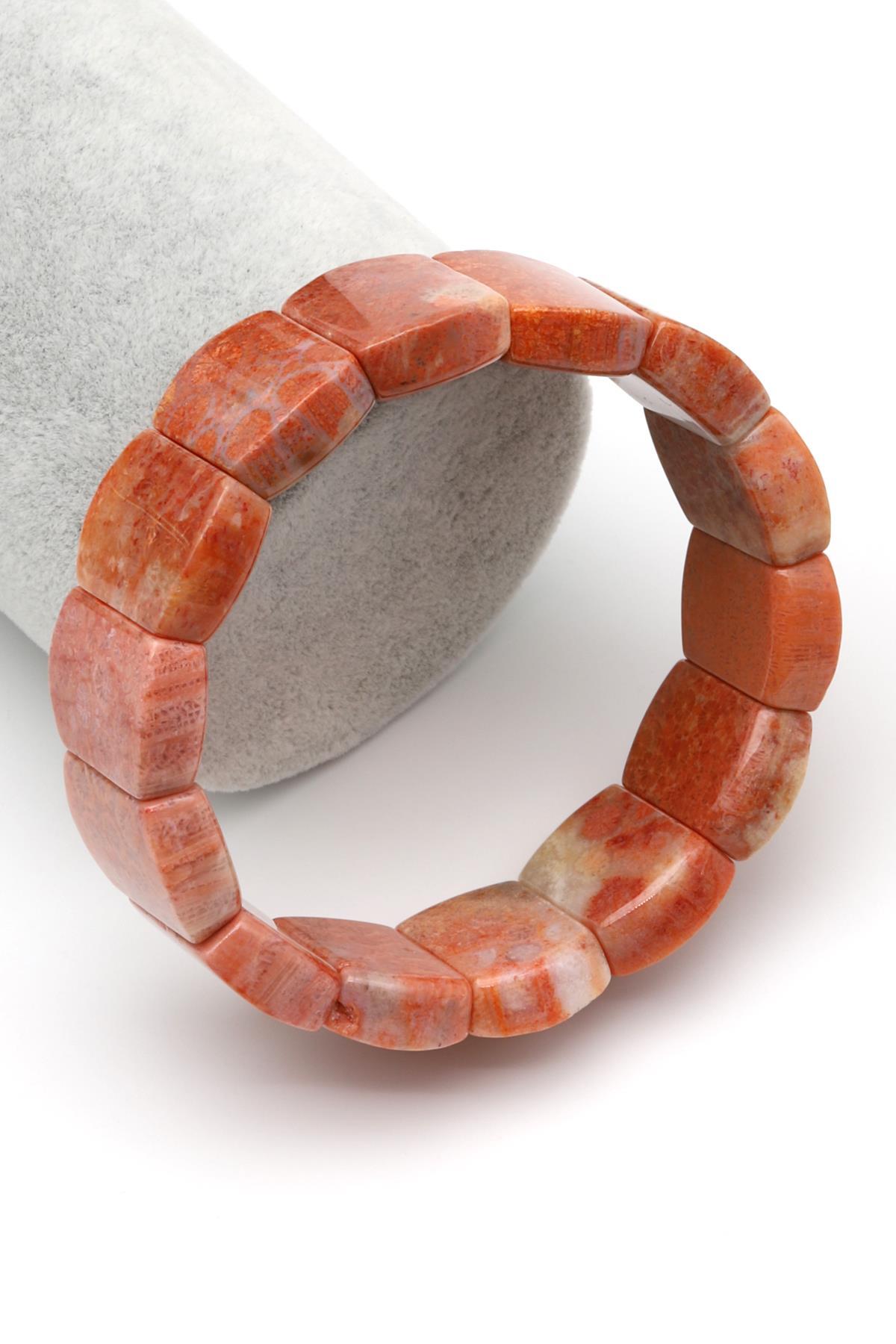 Mercan Doğal Taş Bileklik 15 x 20 mm Özel Kesim