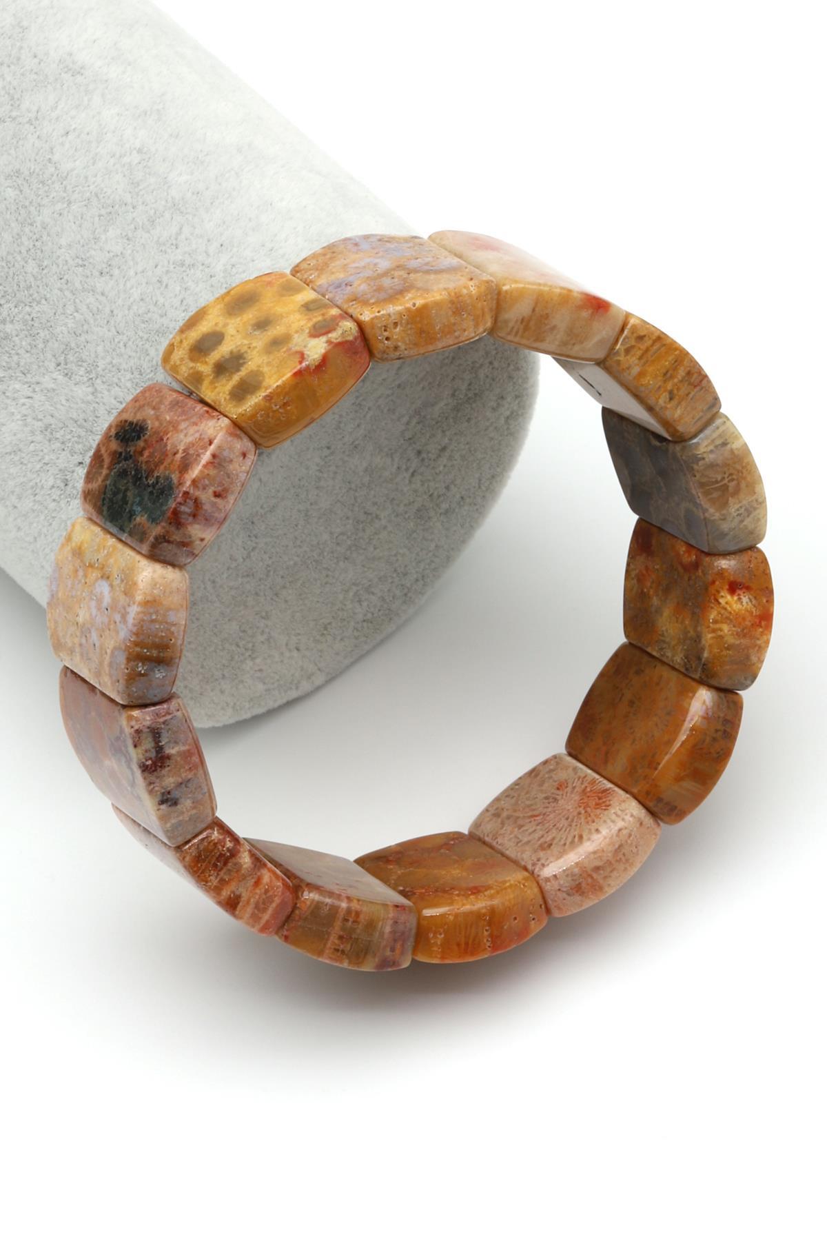 Mercan Doğal Taş Bileklik 15 x 20 mm Özel Kesim