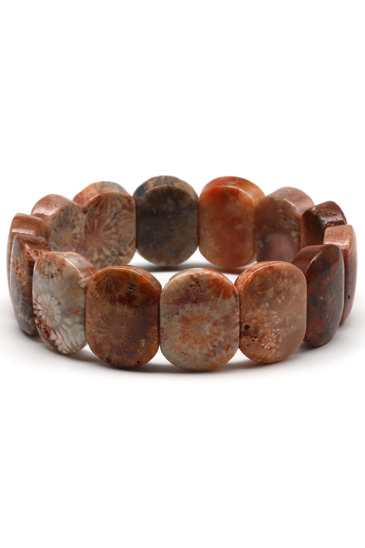 Mercan Doğal Taş Bileklik 15 x 20 mm Özel Kesim