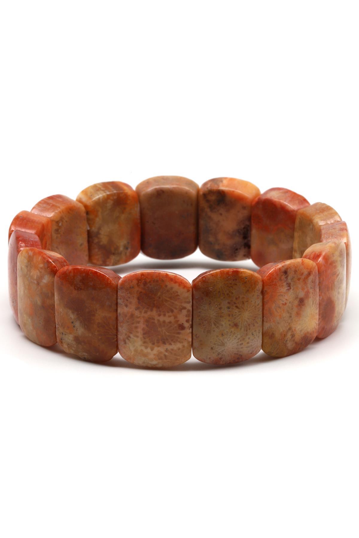 Mercan Doğal Taş Bileklik 15 x 20 mm Özel Kesim