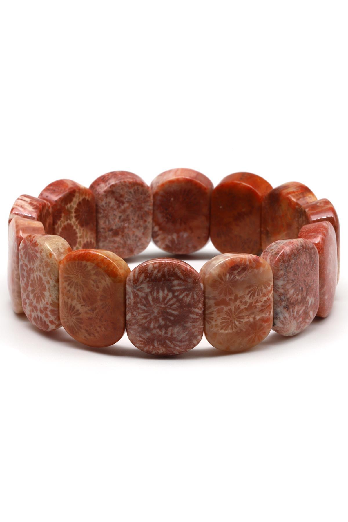 Mercan Doğal Taş Bileklik 15 x 20 mm Özel Kesim