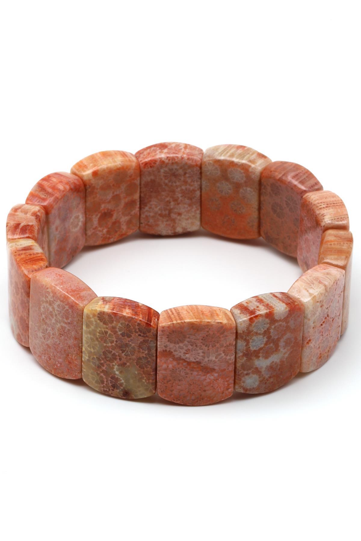 Mercan Doğal Taş Bileklik 15 x 20 mm Özel Kesim