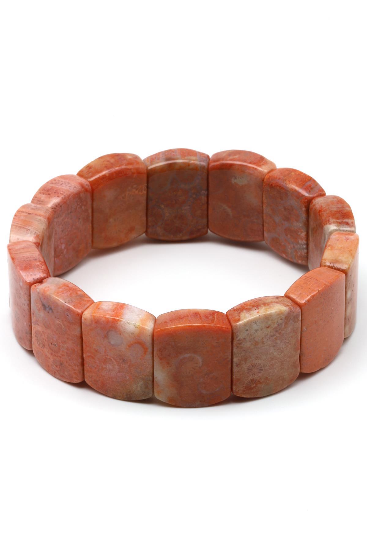 Mercan Doğal Taş Bileklik 15 x 20 mm Özel Kesim