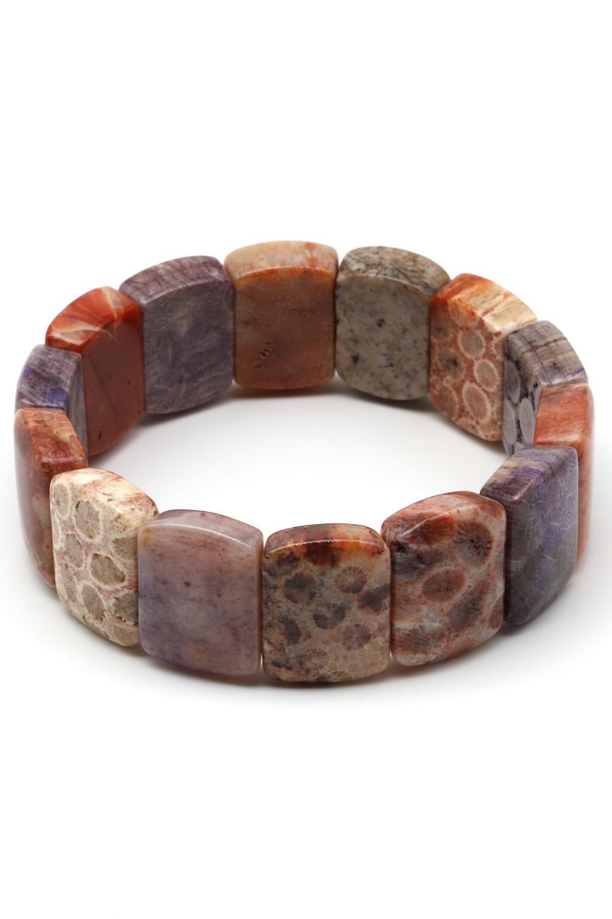 Mercan Doğal Taş Bileklik 15 x 20 mm Özel Kesim