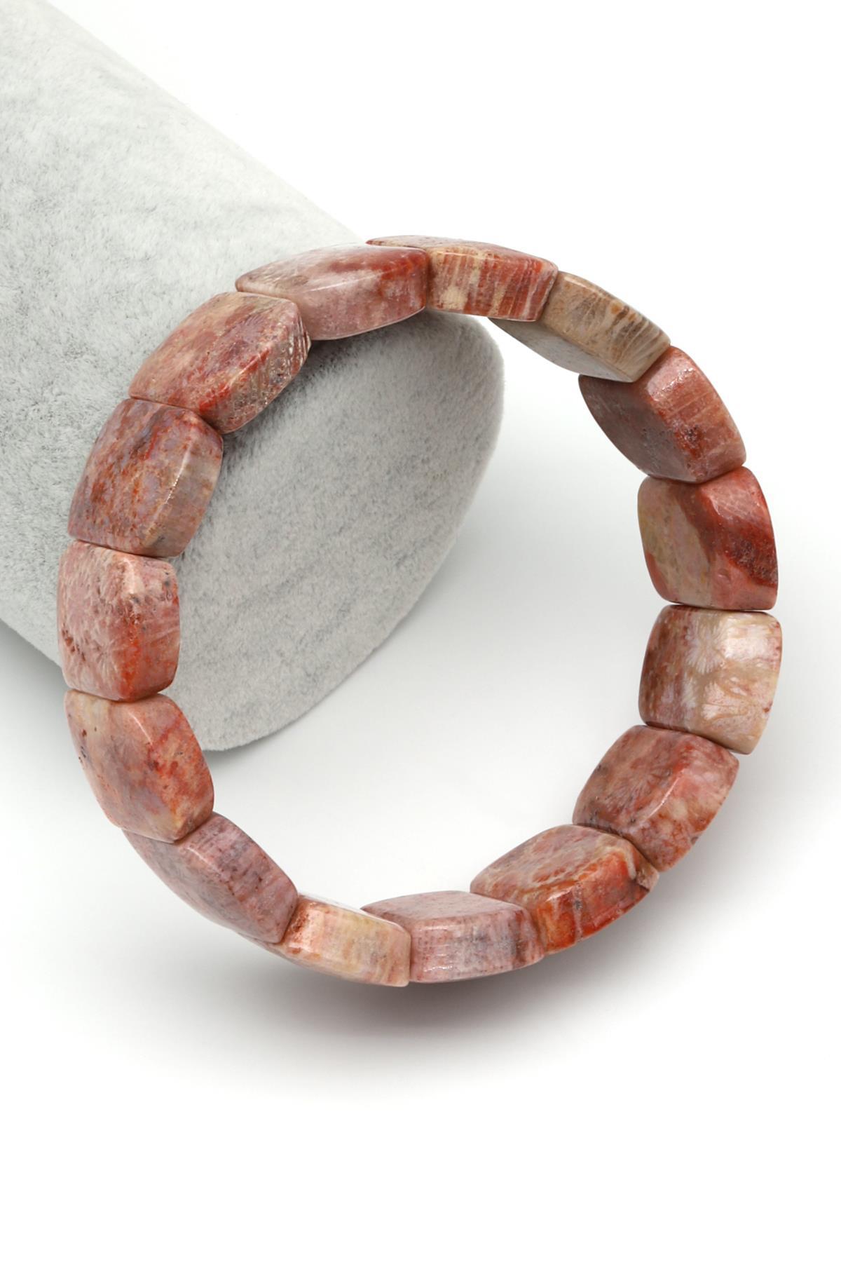 Mercan Doğal Taş Bileklik 15 x 20 mm Özel Kesim