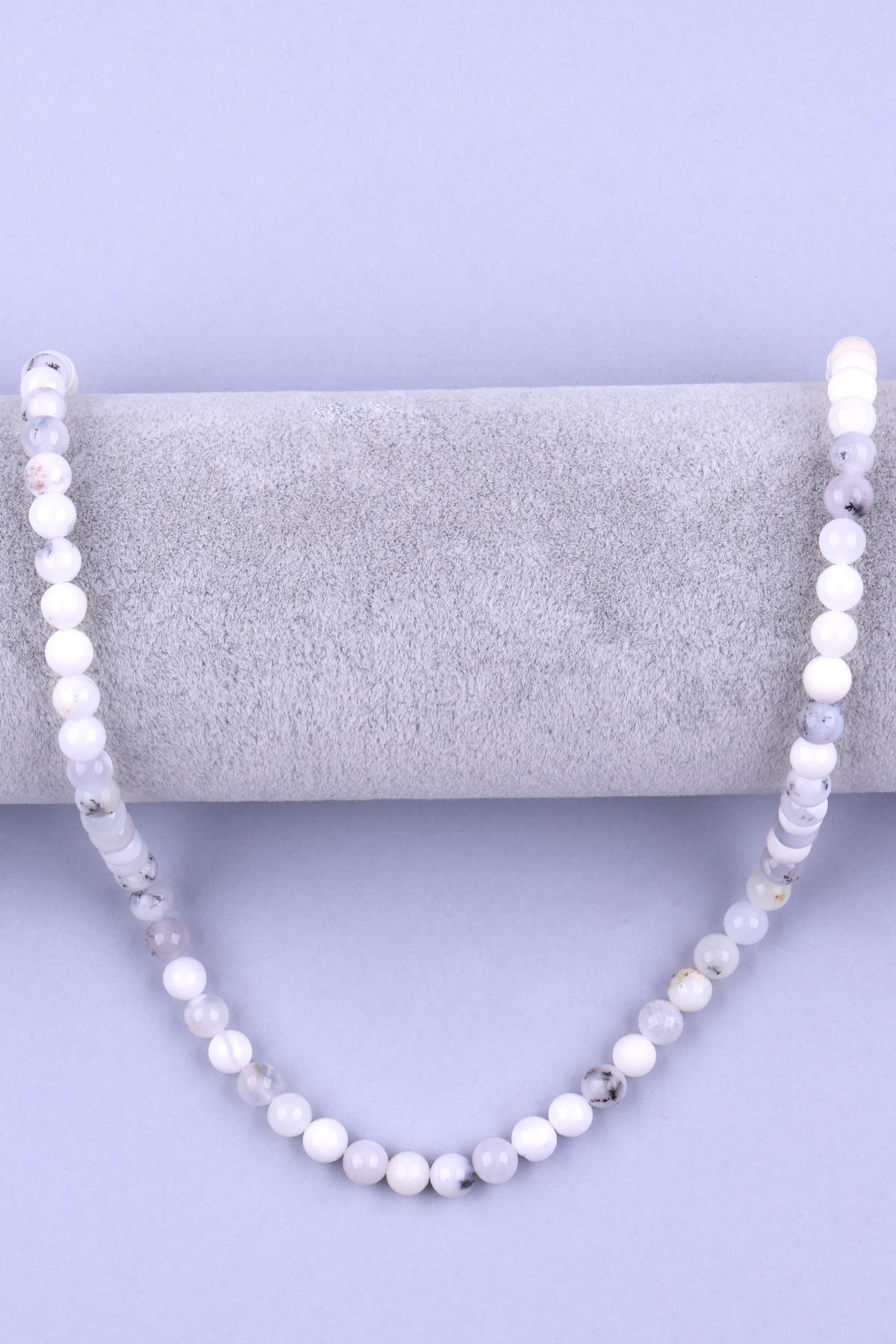 Merlinite Opal Doğal Taş Dizi 6 mm Küre Kesim 