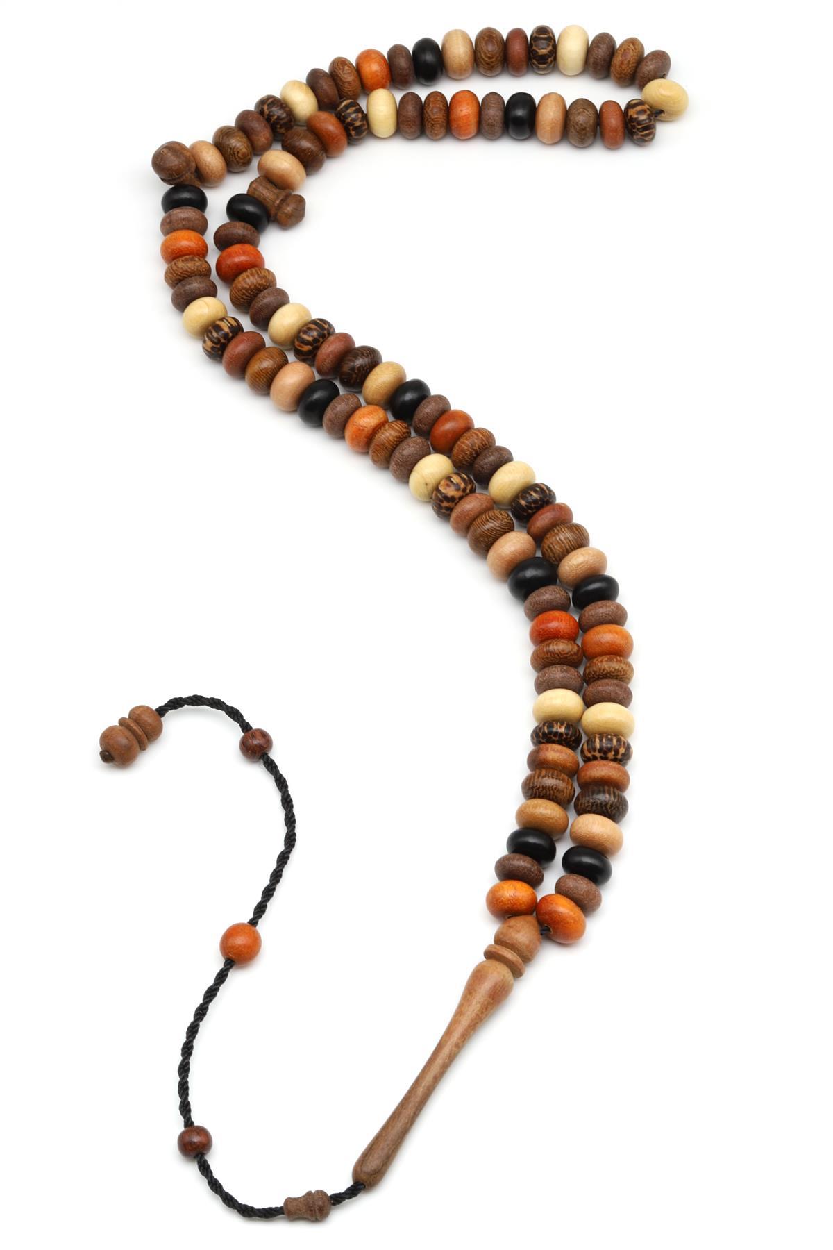 Miks Ağaç 99'Lu Tesbih 5 x 10 mm Rondel Kesim