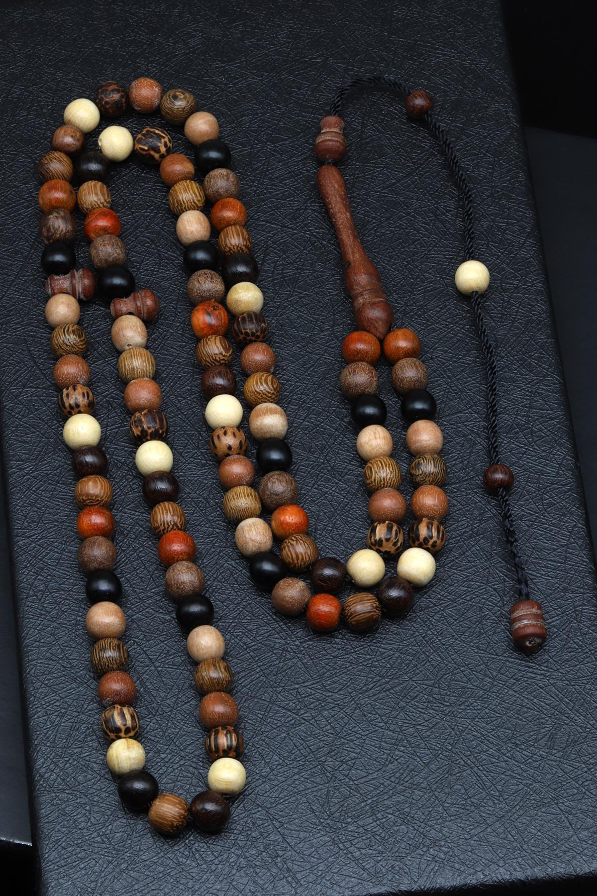 Miks Ağaç 99'Lu Tesbih 7 x 8 mm Küre Kesim