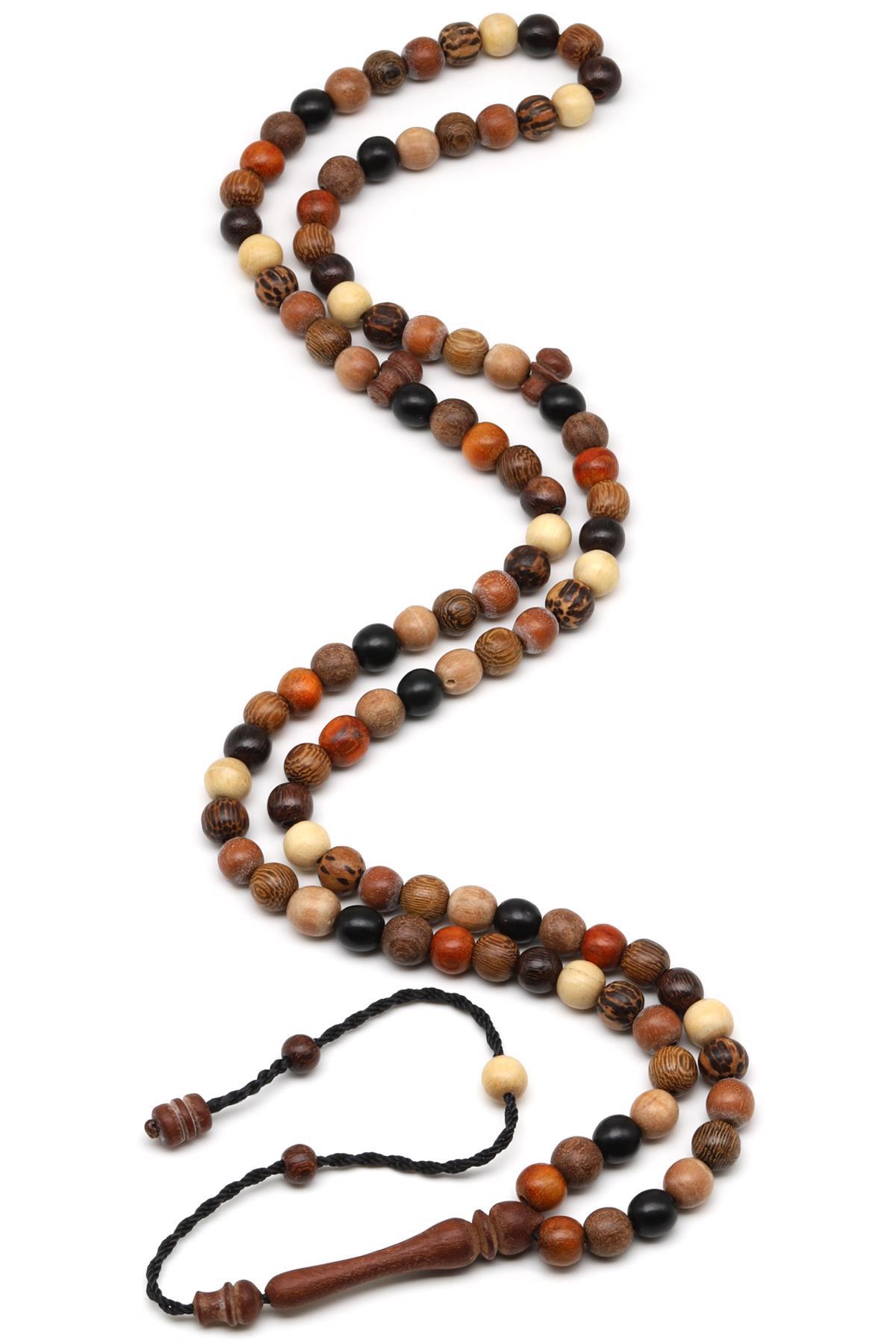 Miks Ağaç 99'Lu Tesbih 7 x 8 mm Küre Kesim