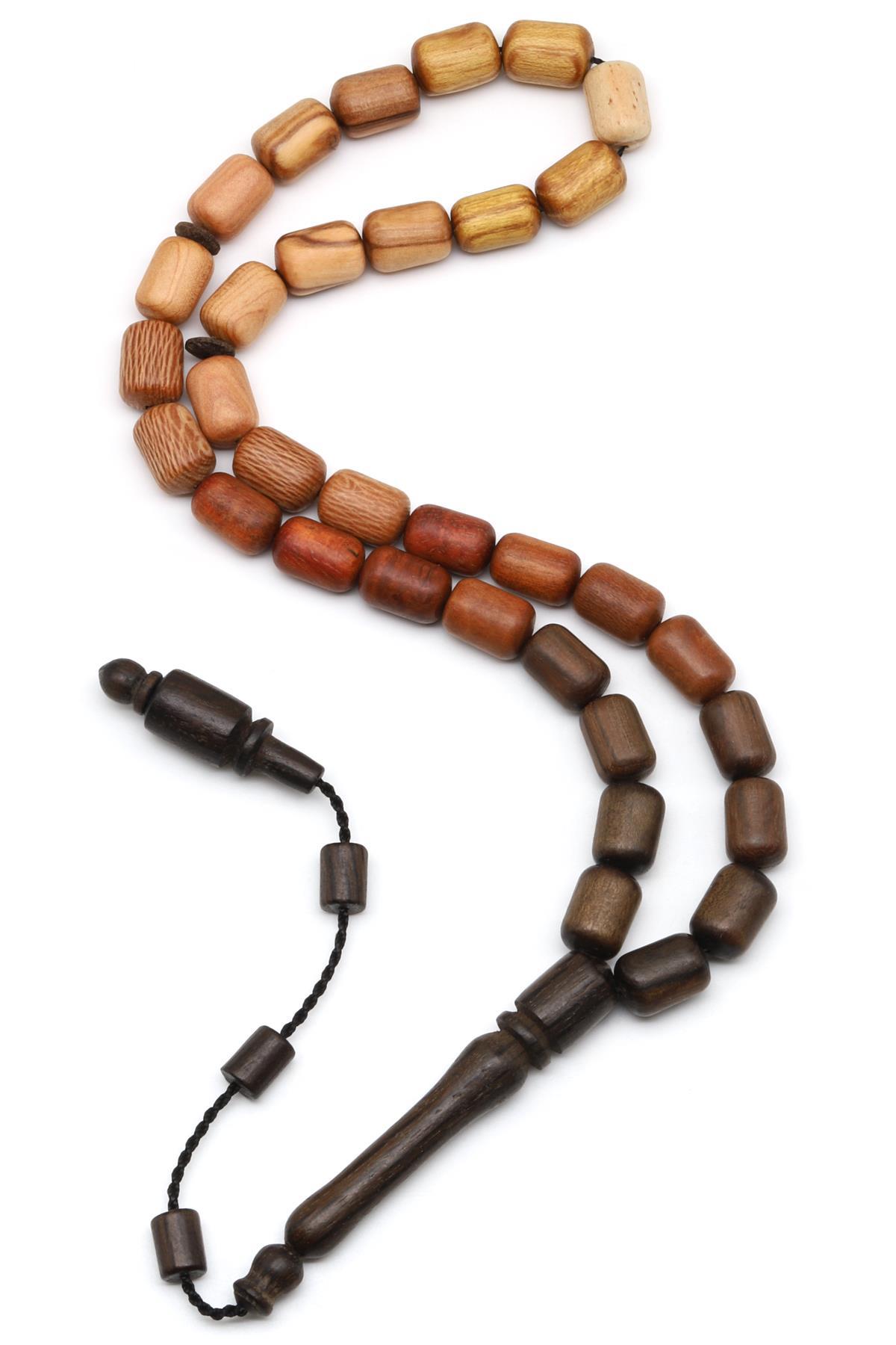 Miks Ağaç Tesbih 8 x 12 mm Kapsül Kesim - T-1546