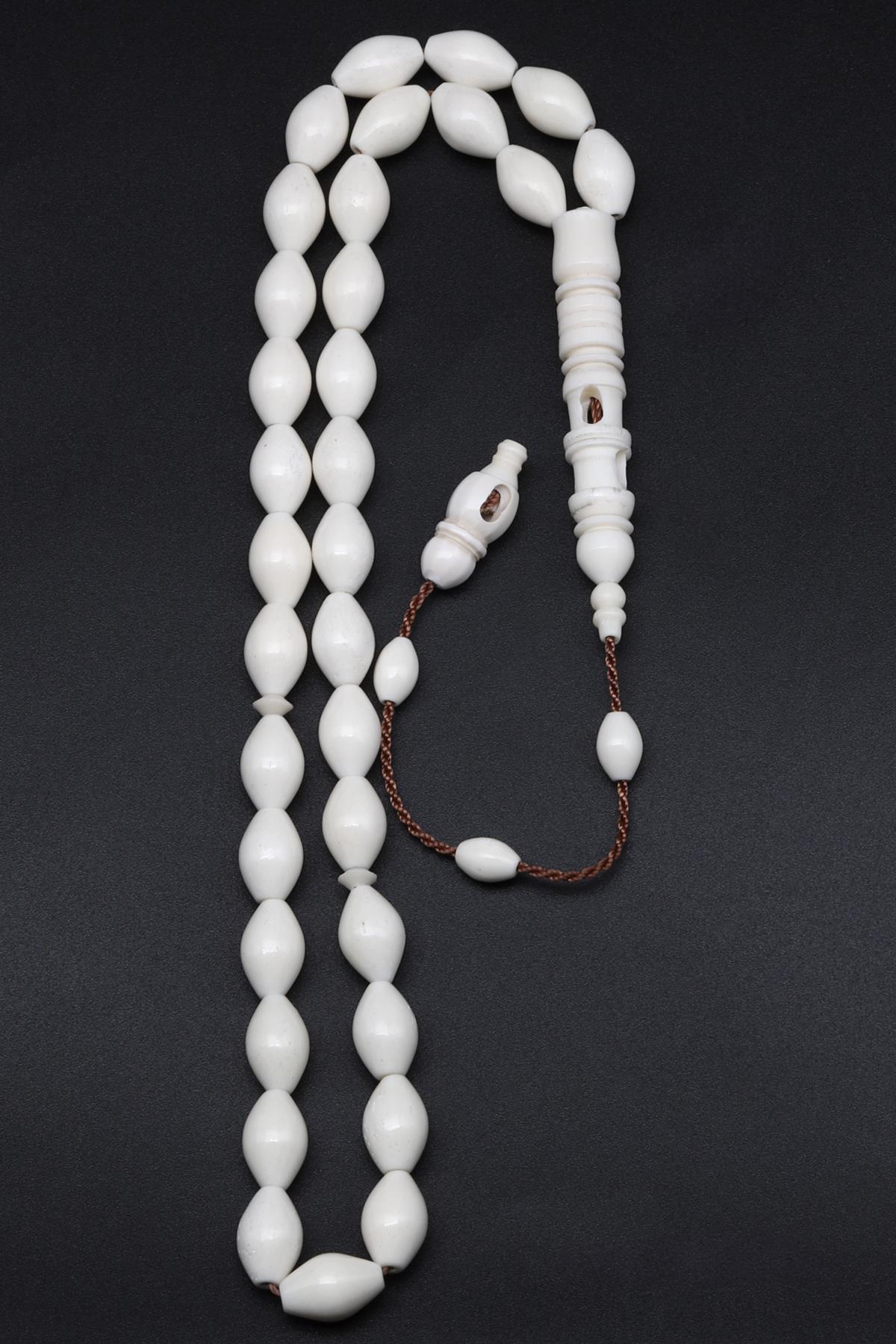 Minare İmameli Kemik Tesbih 7 x 12 mm Arpa Kesim