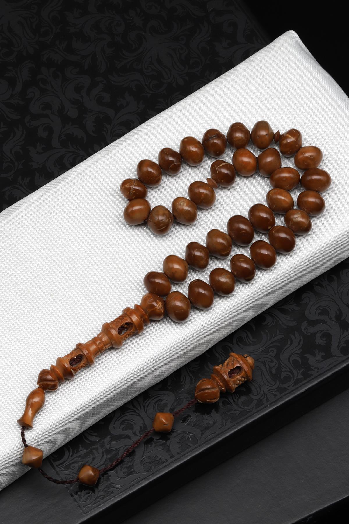 Minare İmameli Kuka Ağacı Tesbih 8 x 10 mm İstanbul Kesim