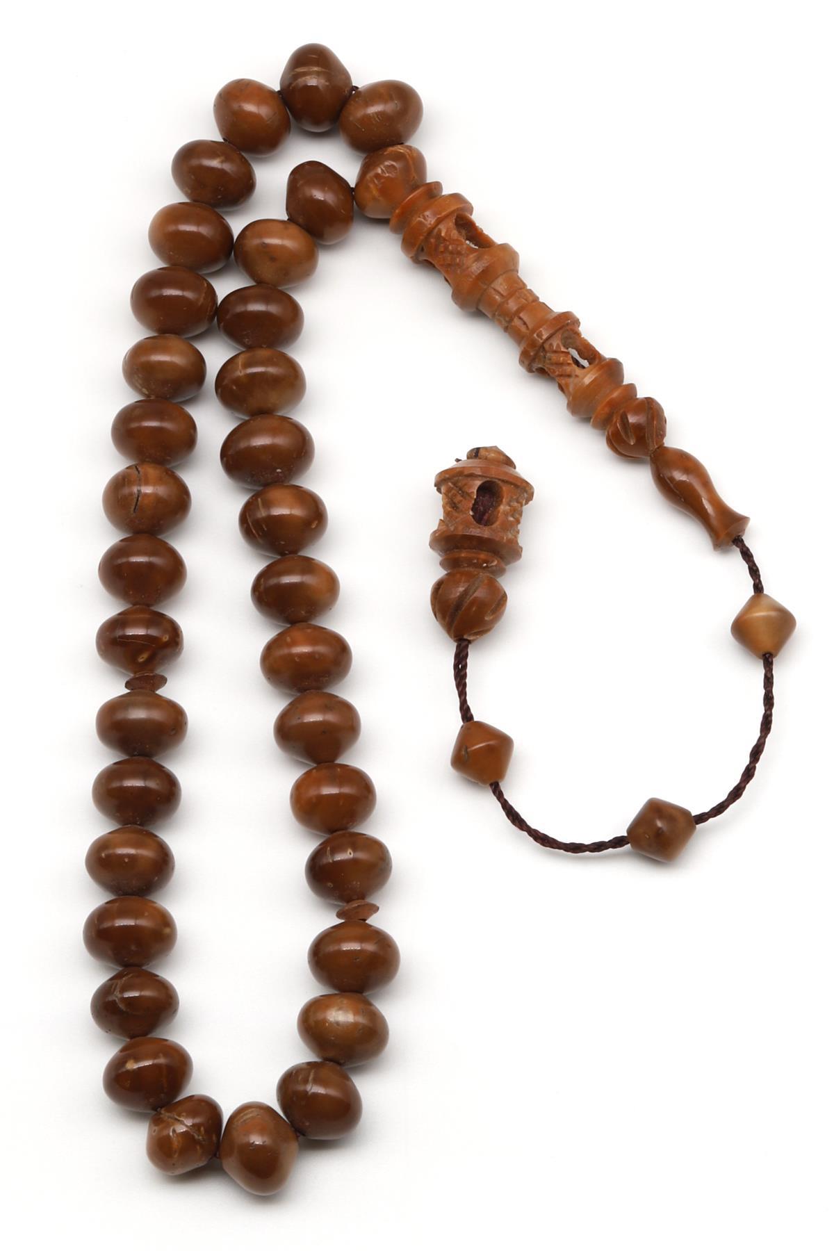 Minare İmameli Kuka Ağacı Tesbih 8 x 10 mm İstanbul Kesim