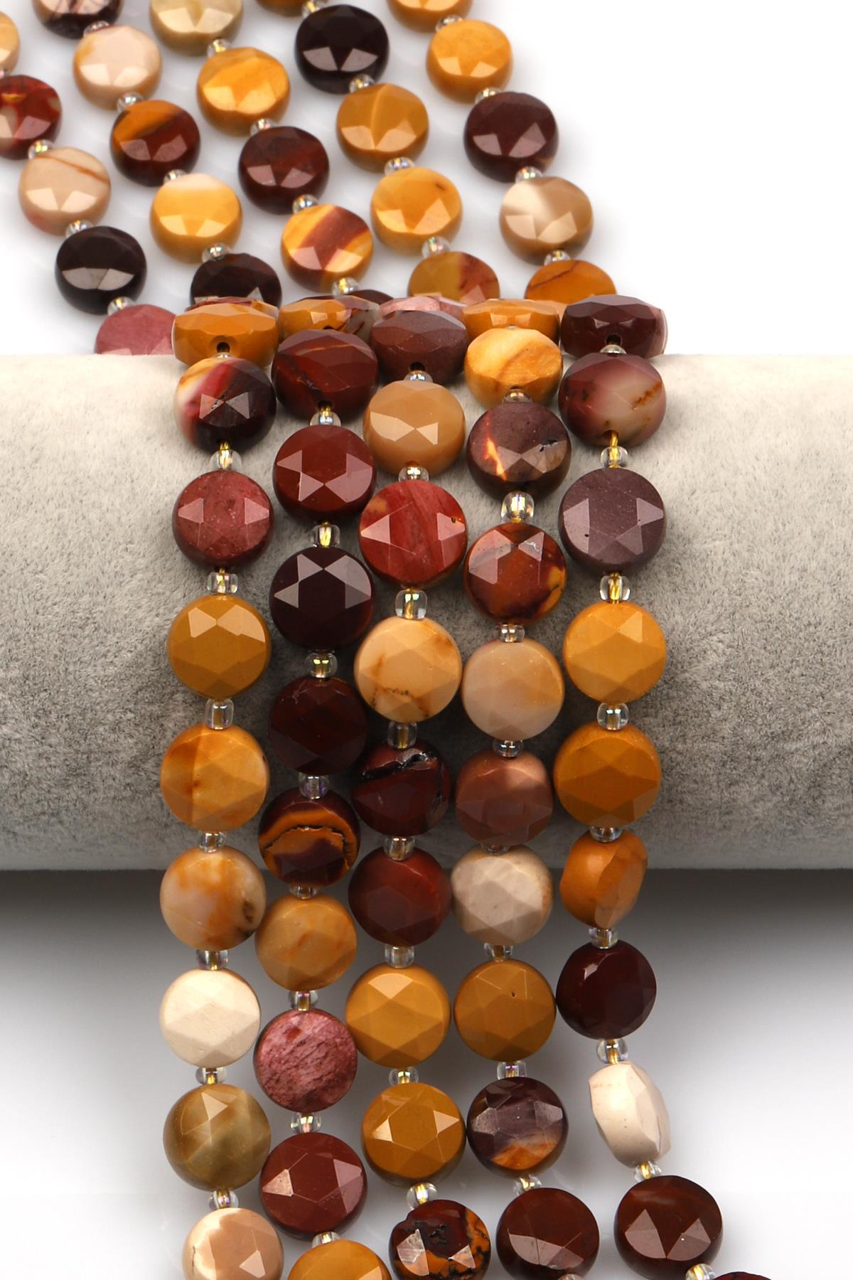 Mookaite Jasper Doğal Taş Dizi 5 x 10 mm Yassı Kesim