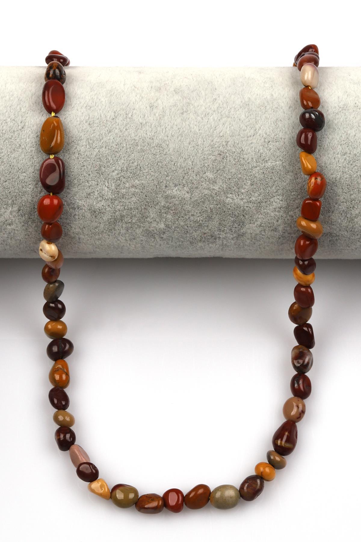 Mookaite Jasper Doğal Taş Dizi 6 x 9 mm Mercimek Kesim