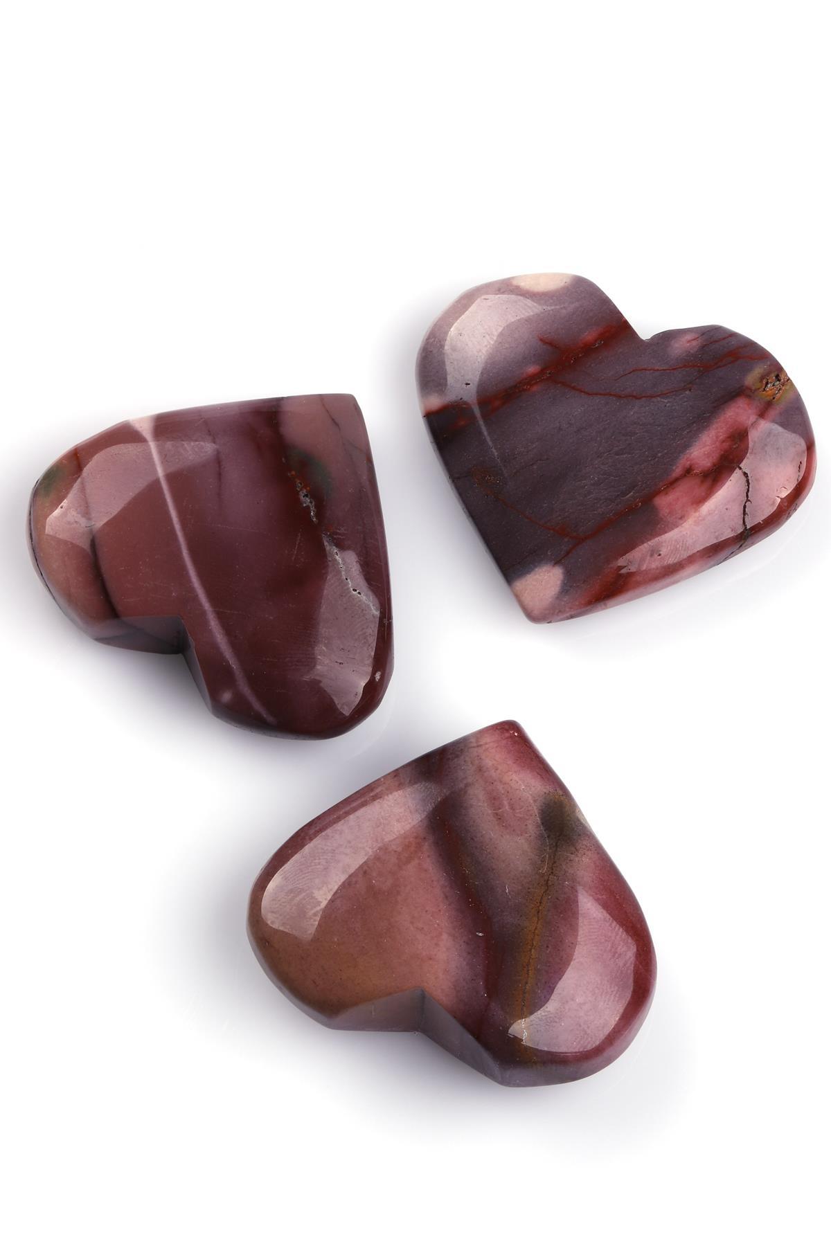 Mookaite Jasper Doğal Taş Kalp