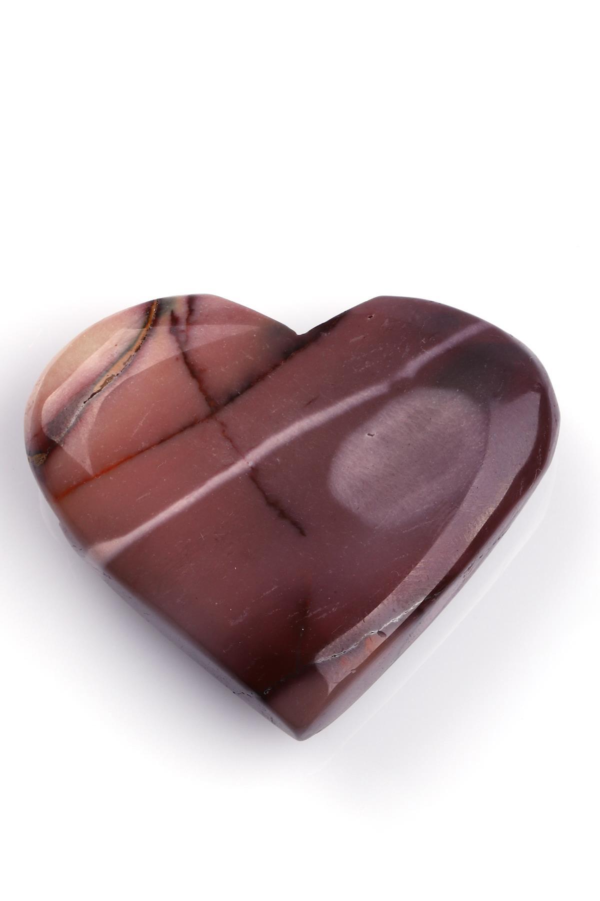 Mookaite Jasper Doğal Taş Kalp