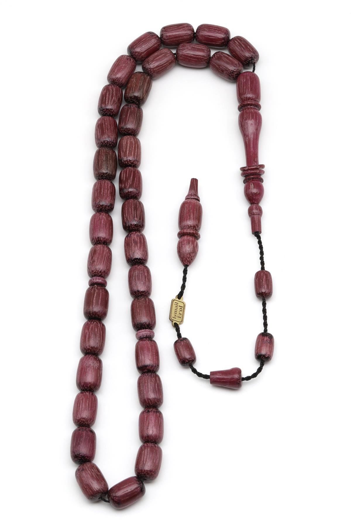 Mor Gül Ağacı Tesbih 8 x 12 mm Kapsül Kesim