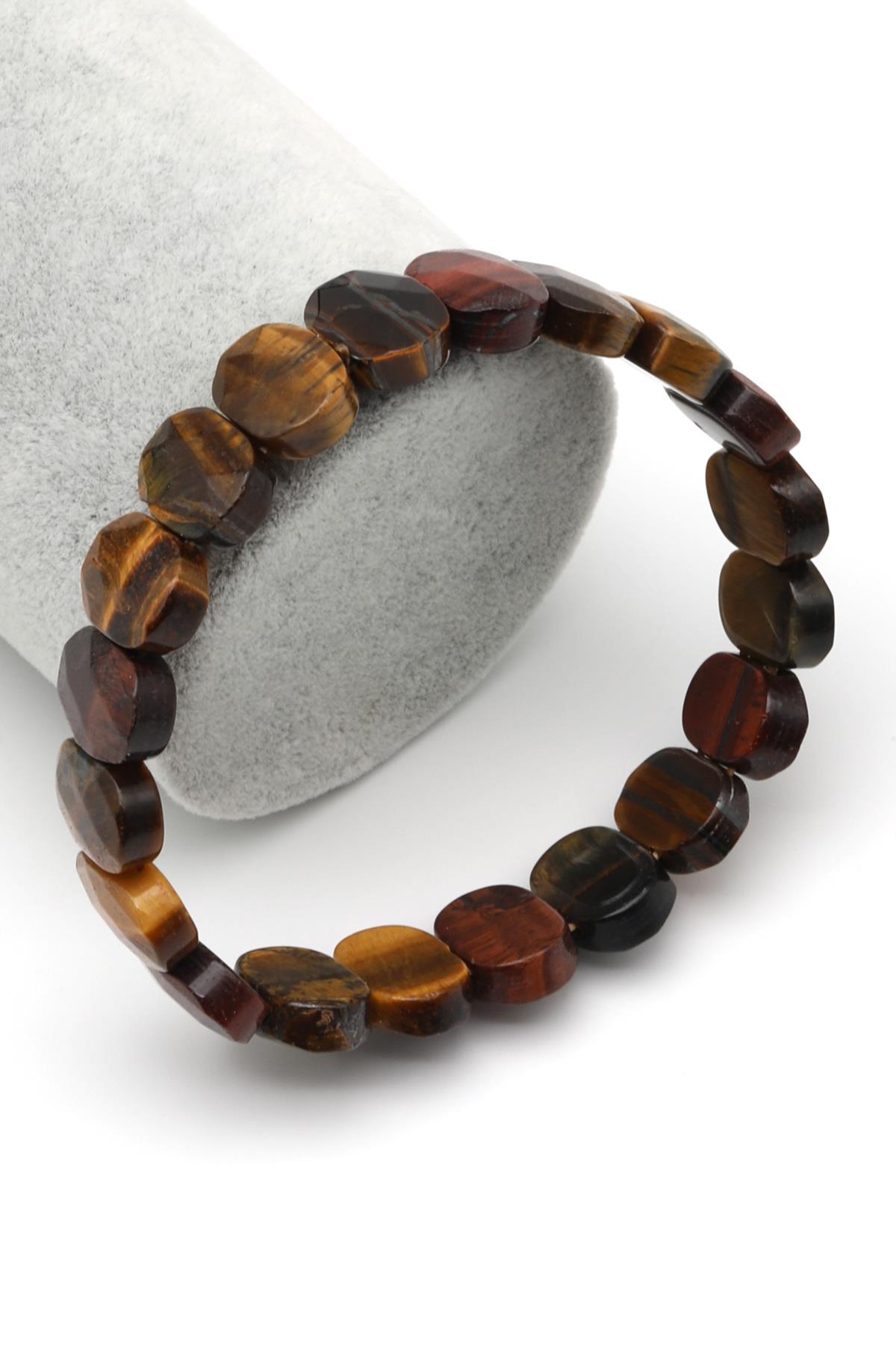 Multi Kaplan Gözü Doğal Taş Bileklik 10 x 14 mm Özel Kesim