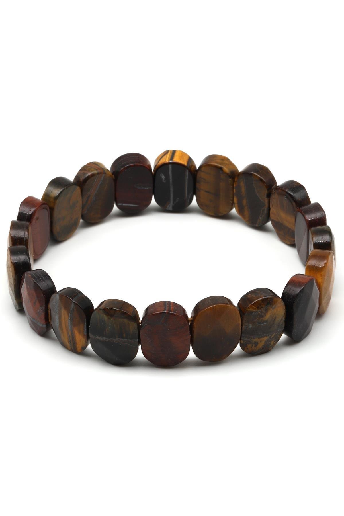 Multi Kaplan Gözü Doğal Taş Bileklik 10 x 14 mm Özel Kesim