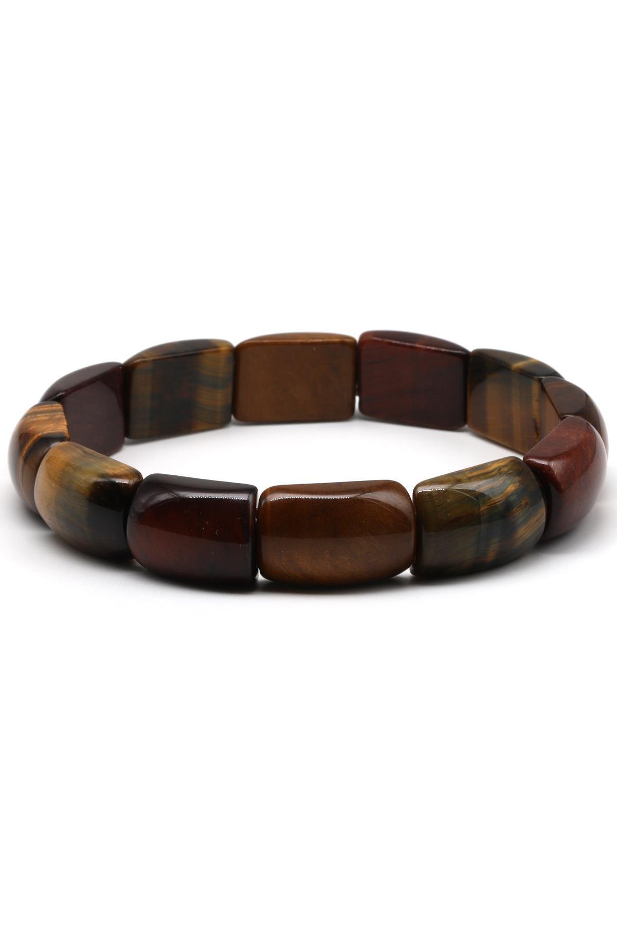 Multi Kaplan Gözü Doğal Taş Bileklik 10 x 17 mm Özel Kesim