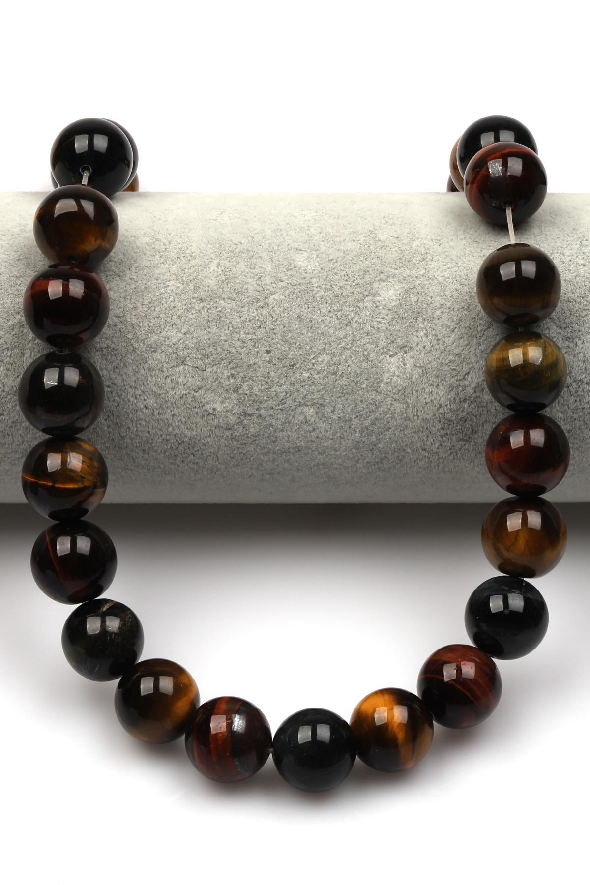 Multi Kaplan Gözü Doğaltaş Dizi 14 mm Küre Kesim