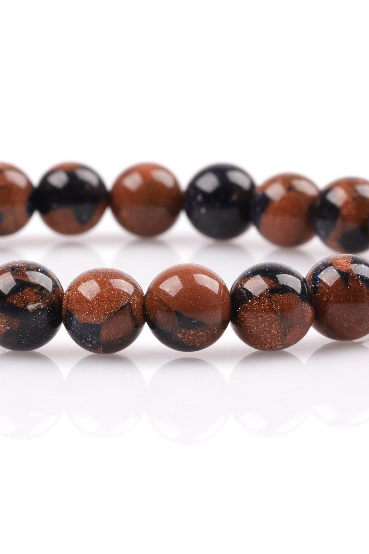 Murano Yıldız Taşı Bileklik 8 mm Küre Kesim