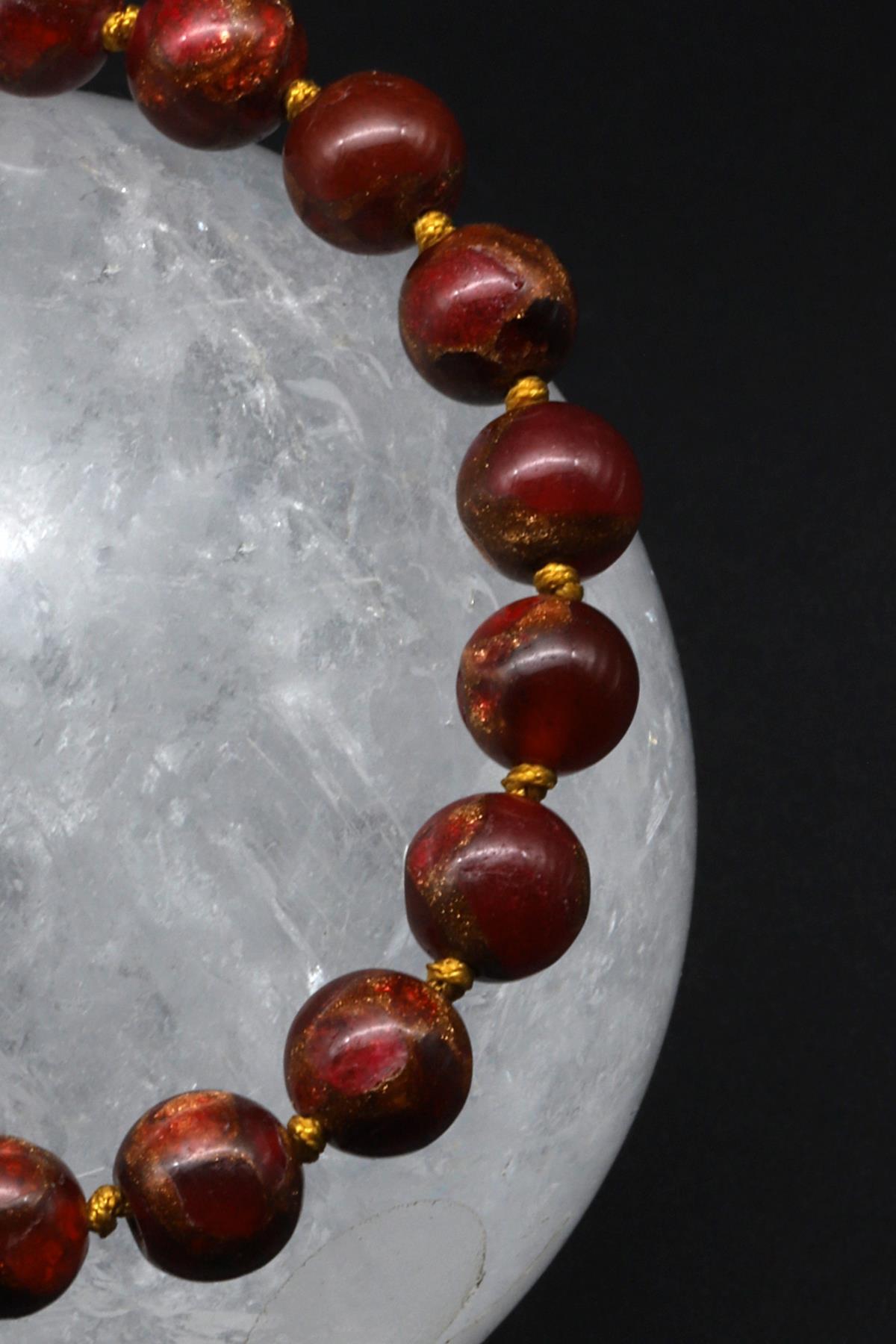 Murano Yıldız Taşı Makrome Örme Bileklik