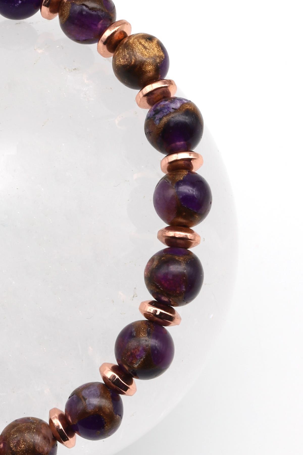 Murano Yıldız Taşı Makrome Örme Bileklik