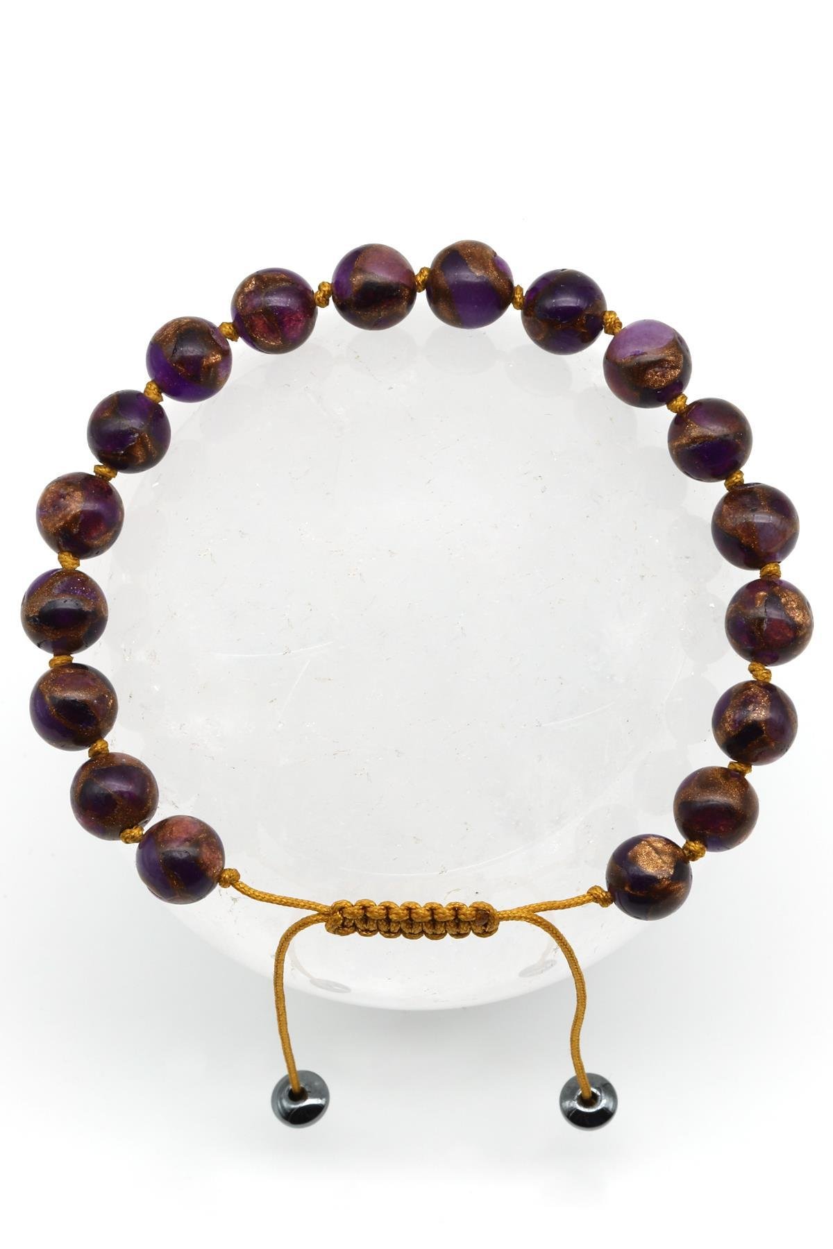 Murano Yıldız Taşı Makrome Örme Bileklik