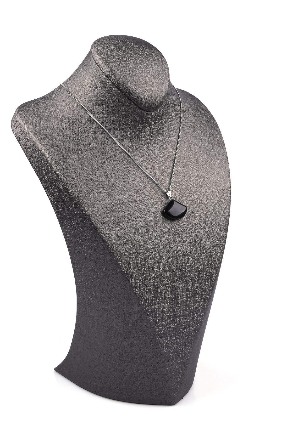 Obsidyen Doğal Taş Kolye