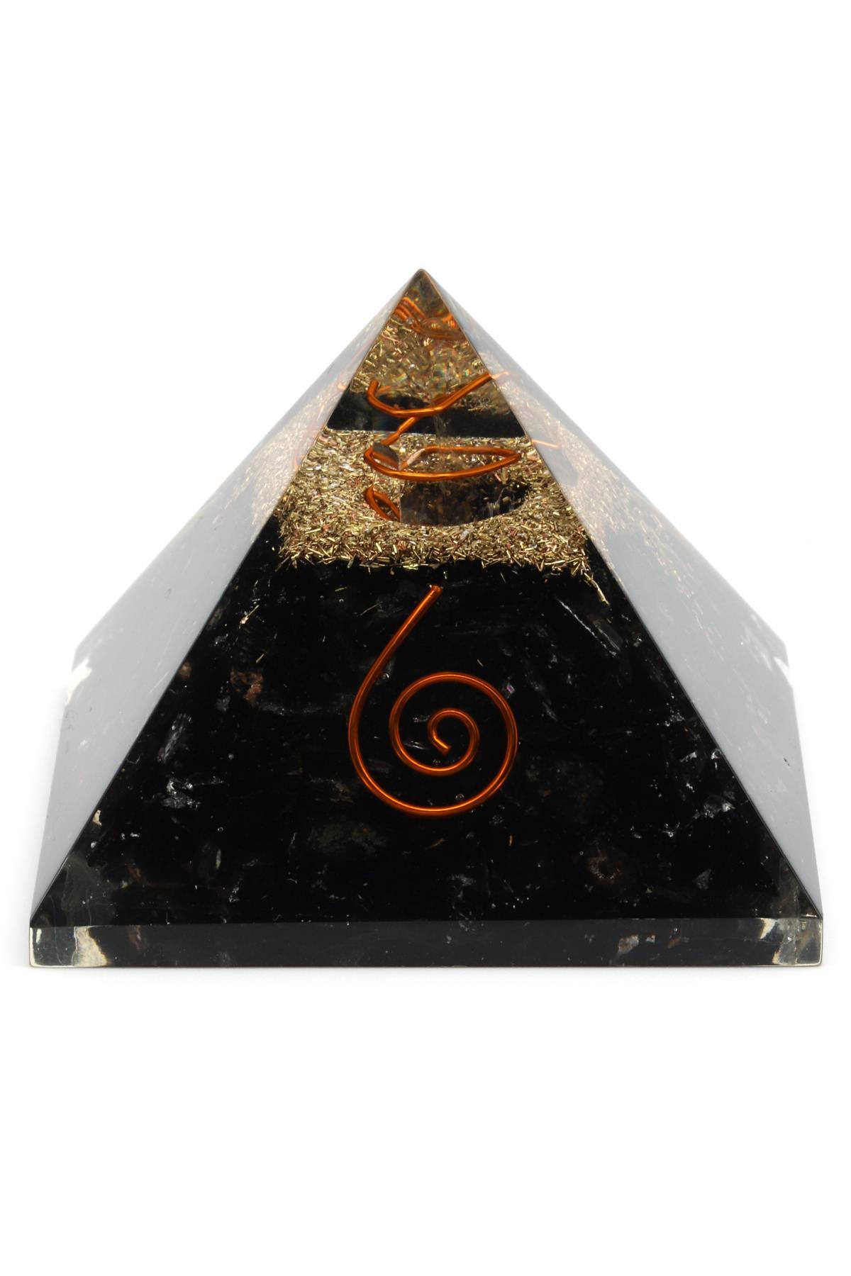 Obsidyen Taşından Orgonit Piramit