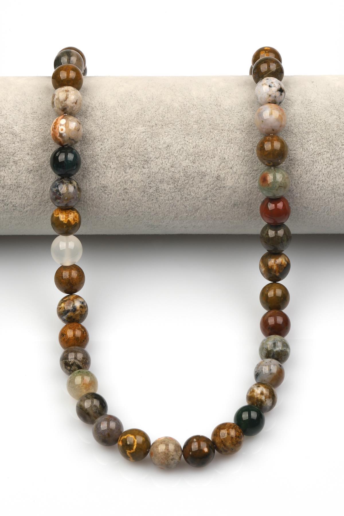 Ocean Jasper  ( A Kalite ) Doğaltaş Dizi 10 mm Küre Kesim