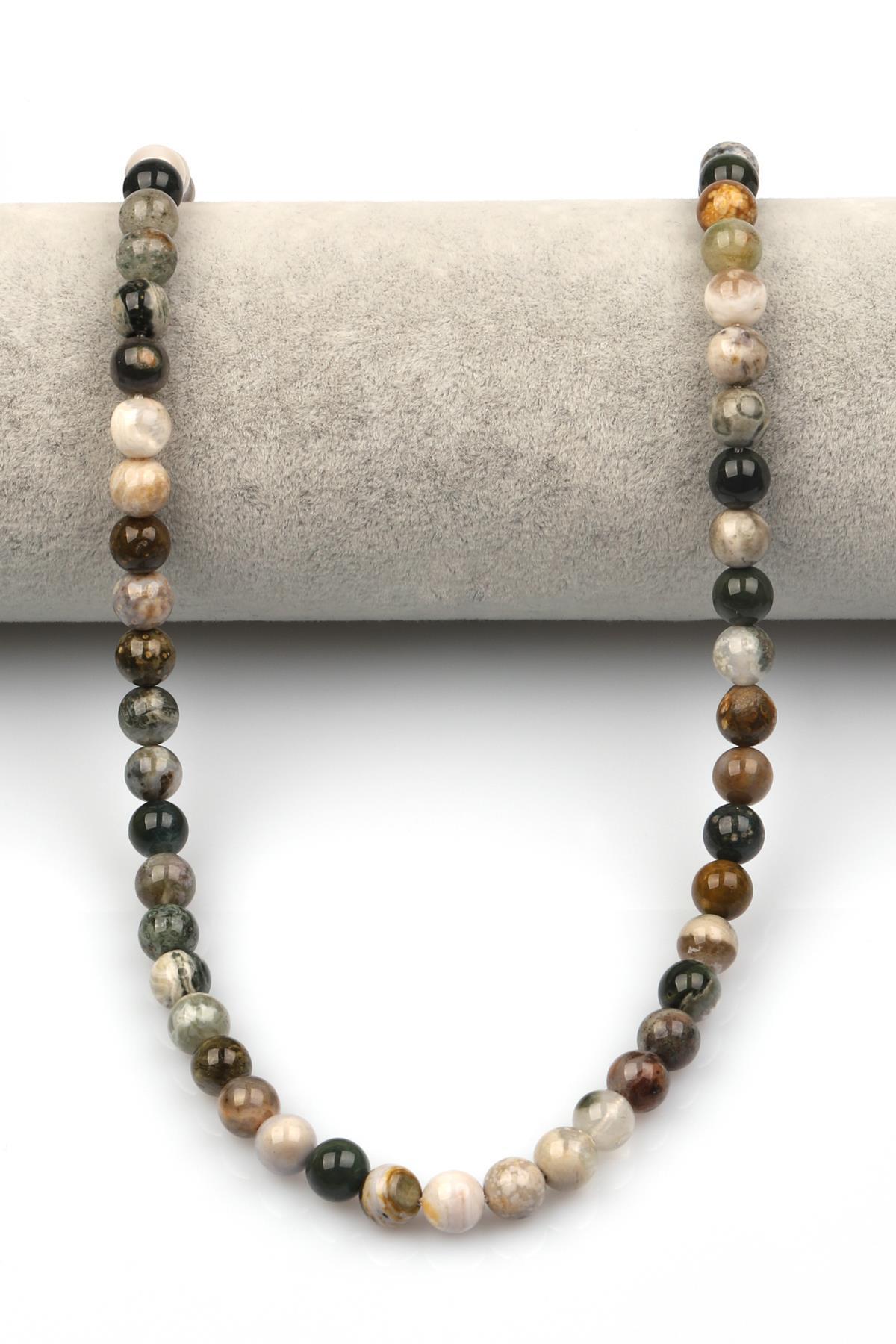 Ocean Jasper  (A Kalite ) Doğaltaş Dizi 8 mm Küre Kesim