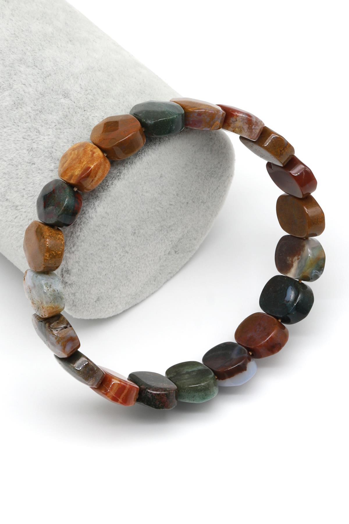 Ocean Jasper Doğal Taş Bileklik 10 x 14 mm Özel Kesim