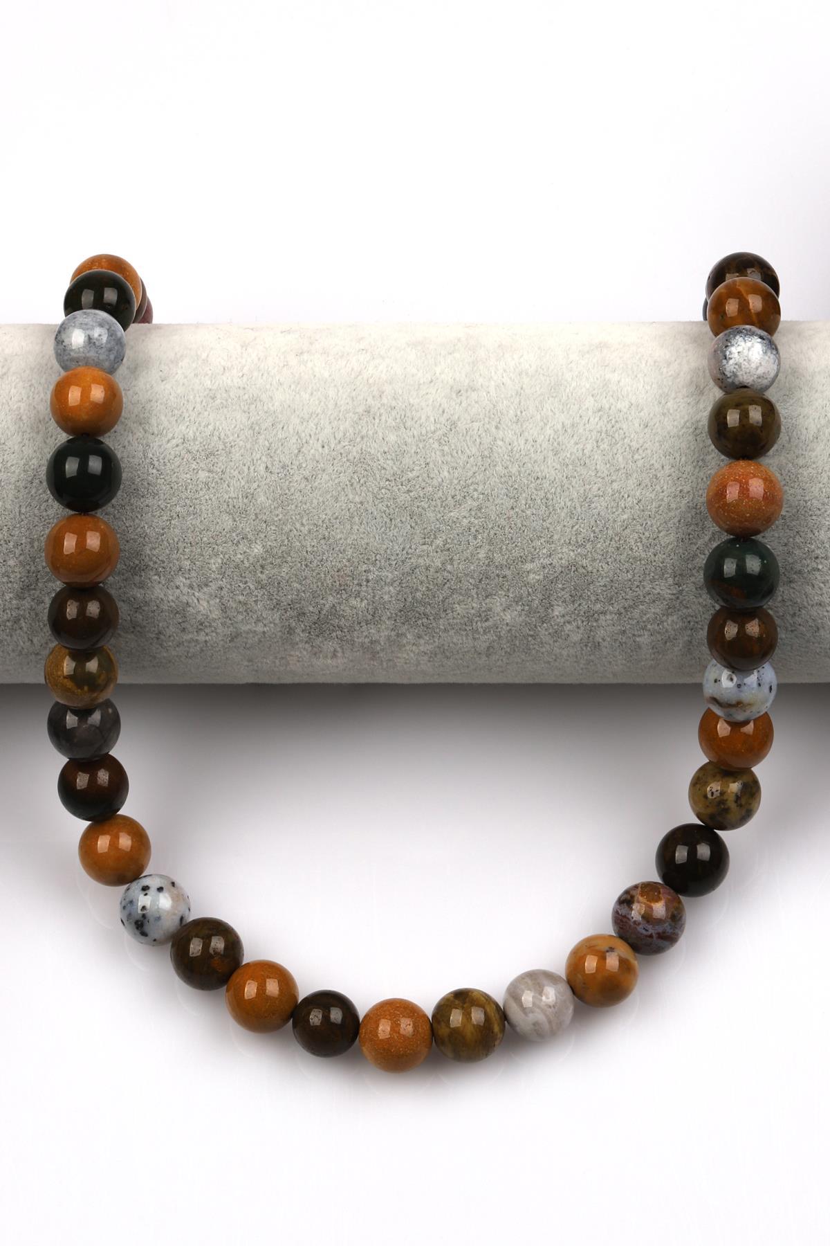 Ocean Jasper Doğal Taş Dizi 10 mm Küre Kesim