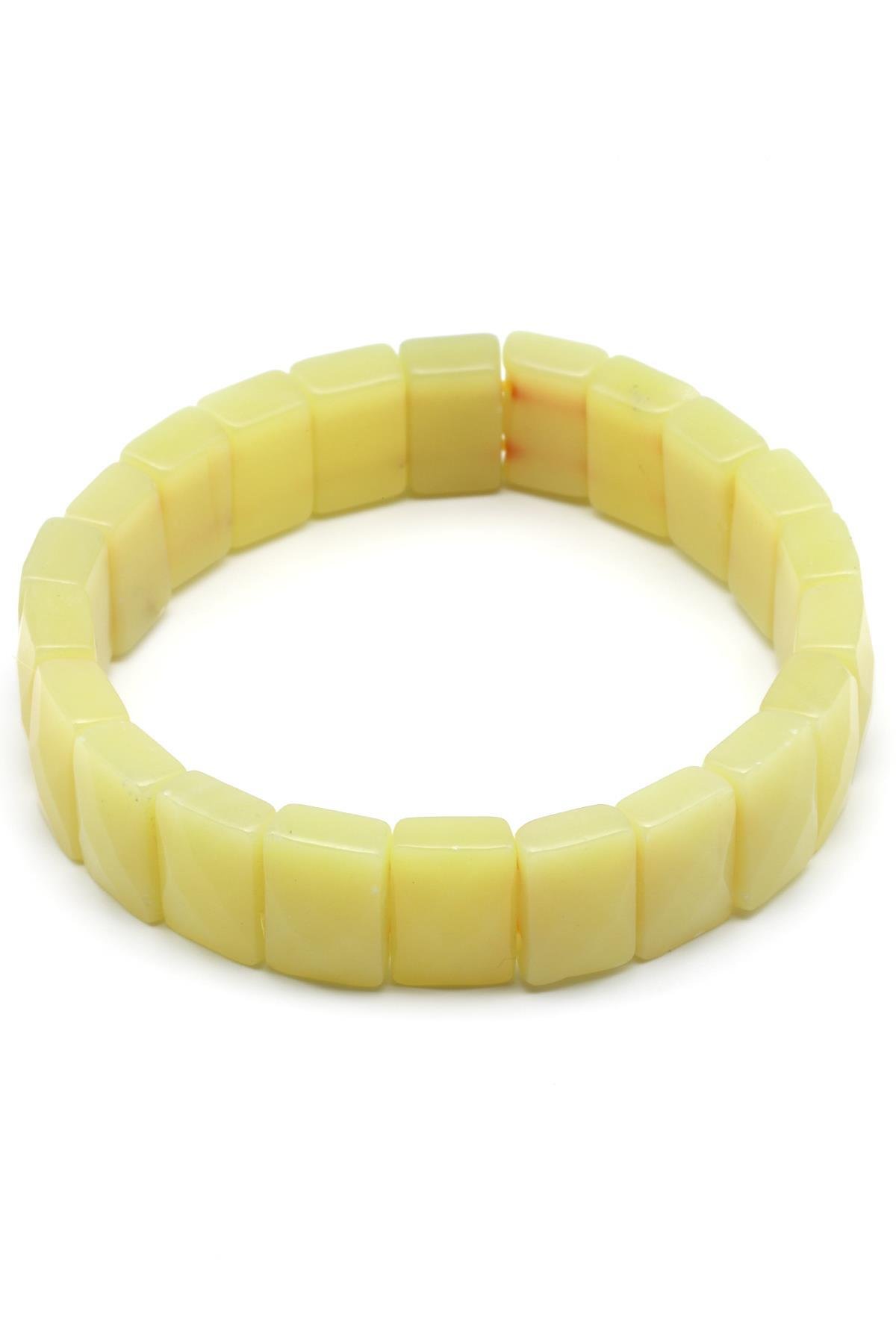 Olivin Jade Doğal Taş Bileklik 9 x 13 mm Özel Kesim