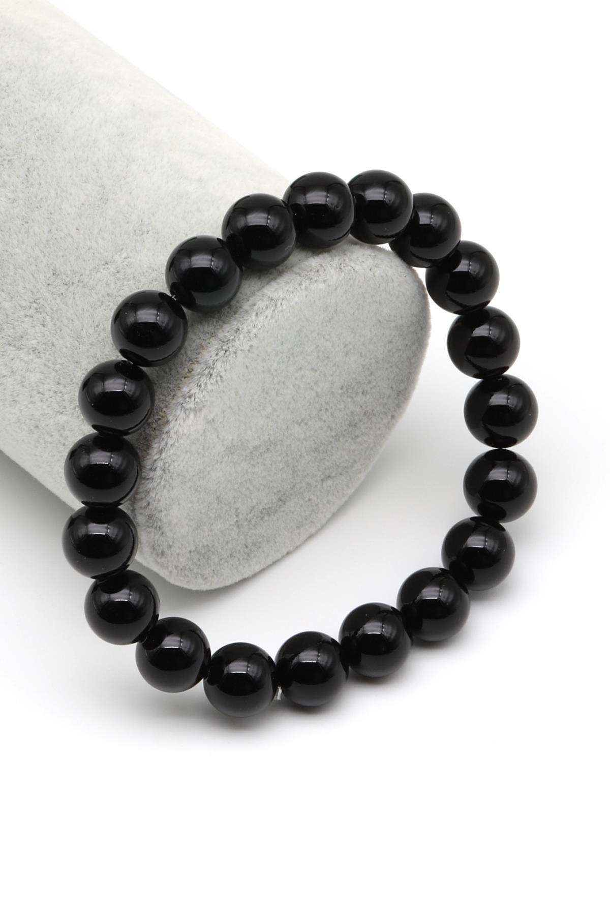 Oniks Doğal Taş Bileklik 10 mm Küre Kesim