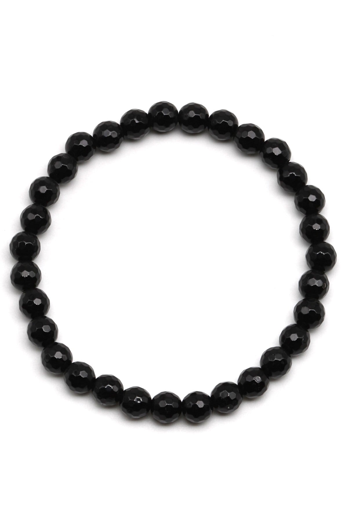 Oniks Doğal Taş Bileklik 6 mm Fasetli Kesim - BLK-2197