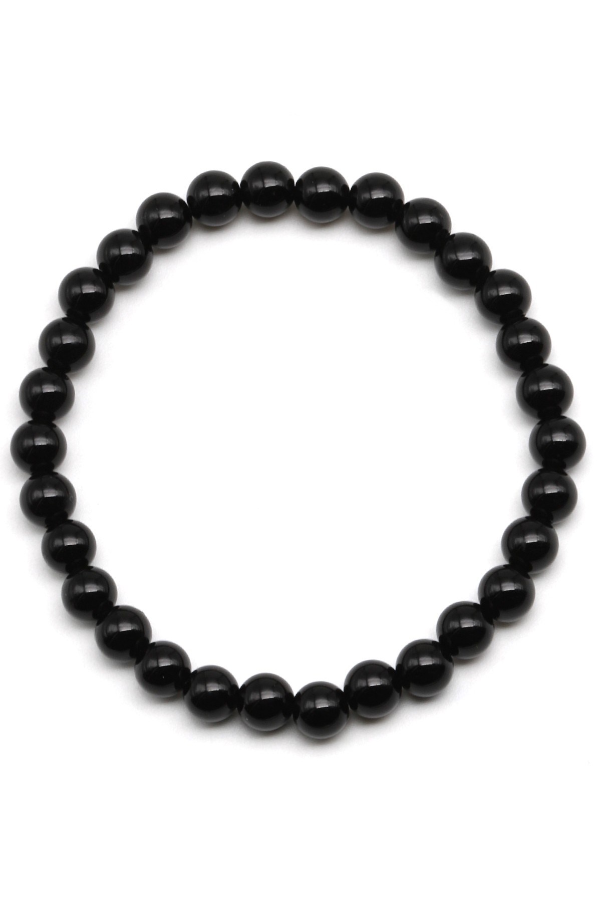 Oniks Doğal Taş Bileklik 6 mm Küre Kesim - BLK-2300