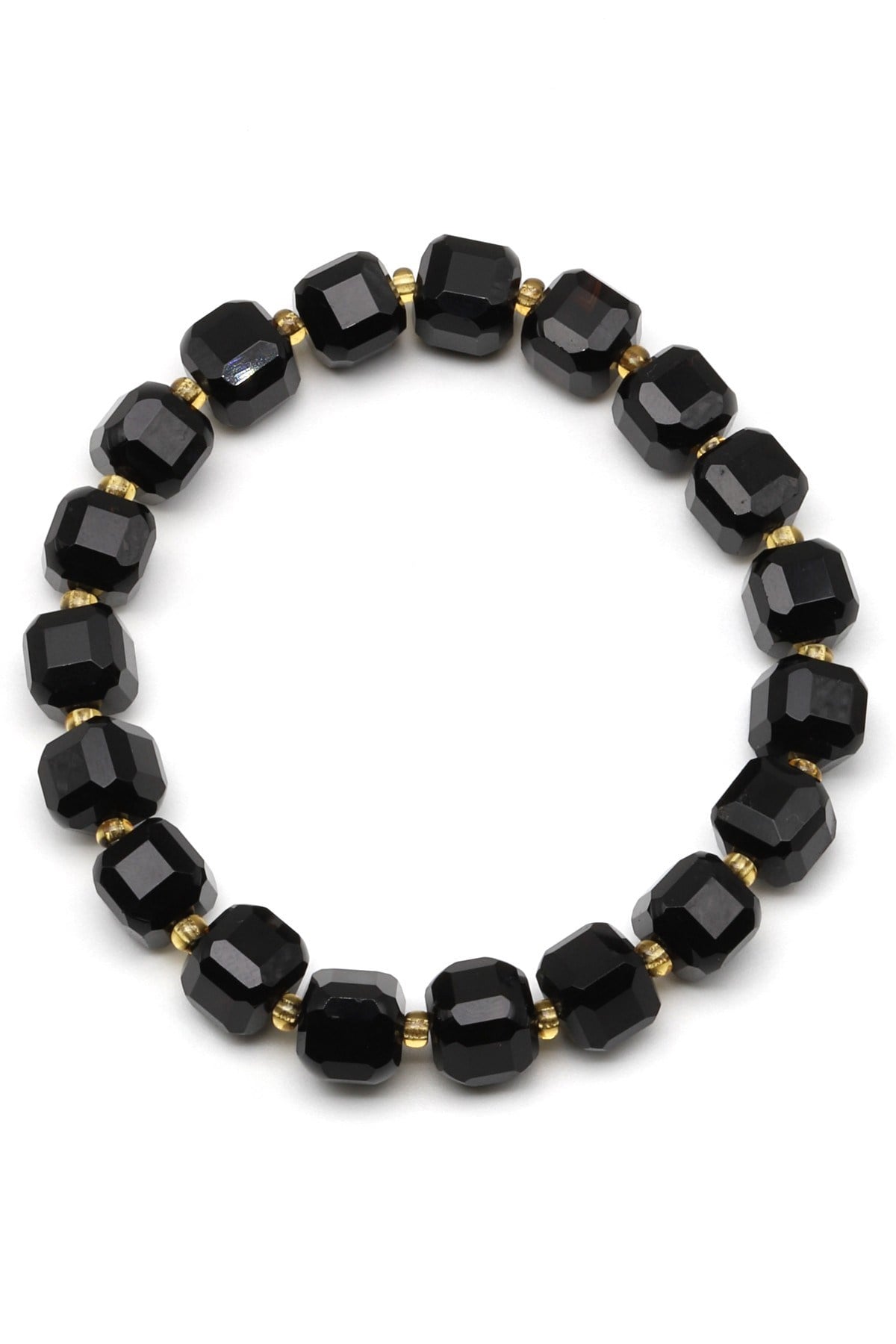 Oniks Doğal Taş Bileklik 8 mm Küp Kesim - BLK-2180