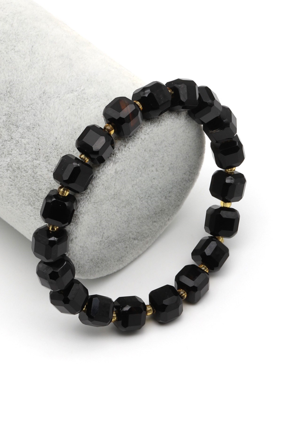 Oniks Doğal Taş Bileklik 8 mm Küp Kesim - BLK-2180