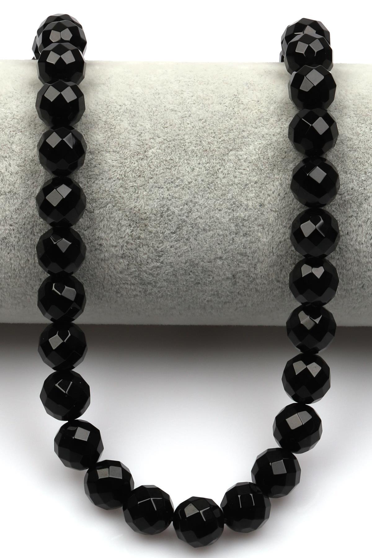 Oniks Doğal Taş Dizi 10 mm Fasetli Küre Kesim