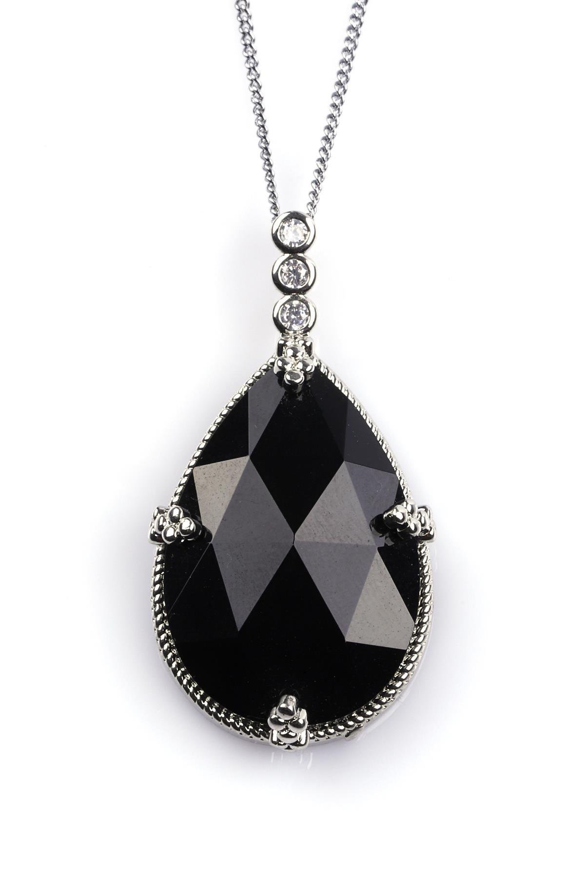 Oniks Doğal Taş Kolye 